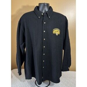 Vtg 90s Pittsburgh Steelers Embroidered Wool Button Up Heavyweight Pro Elite XL